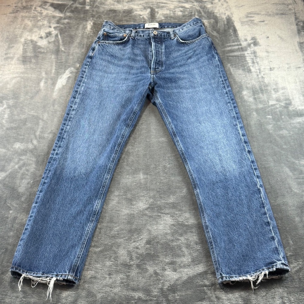 Agolde Women's Straight Leg Jeans in Faded Blue
